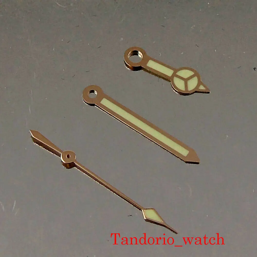 

Rose Golden Watch Hands Parts Fit for 21 Jewels MIYOTA 8215 8205 821A MINGZHU2813 Automatic Movement