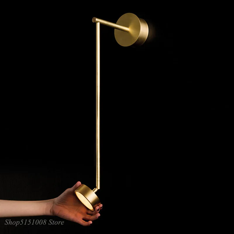 Простые светодиодные Настенные светильники в скандинавском стиле вращающийся