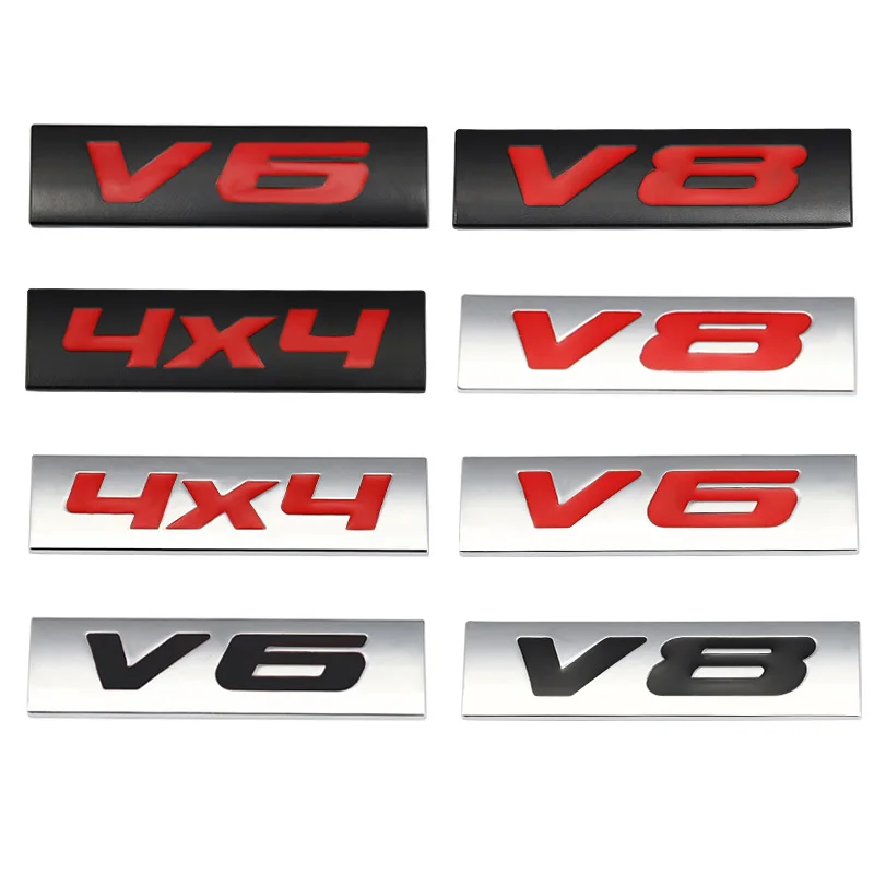 Автомобильная наклейка V6 V8 4X4 логотип эмблема значок металлическая задний