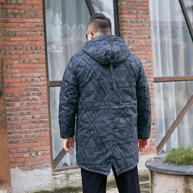 Новинка 2019 модное зимнее пальто размера плюс 10XL 8XL 7XL 6XL 5XL с капюшоном Мужская