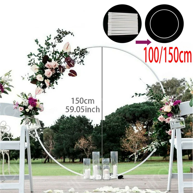 Soporte redondo para arco de globos, soporte circular para columna, marco de globo redondo, anillo para decoración de fiesta, 80/100/150/180cm