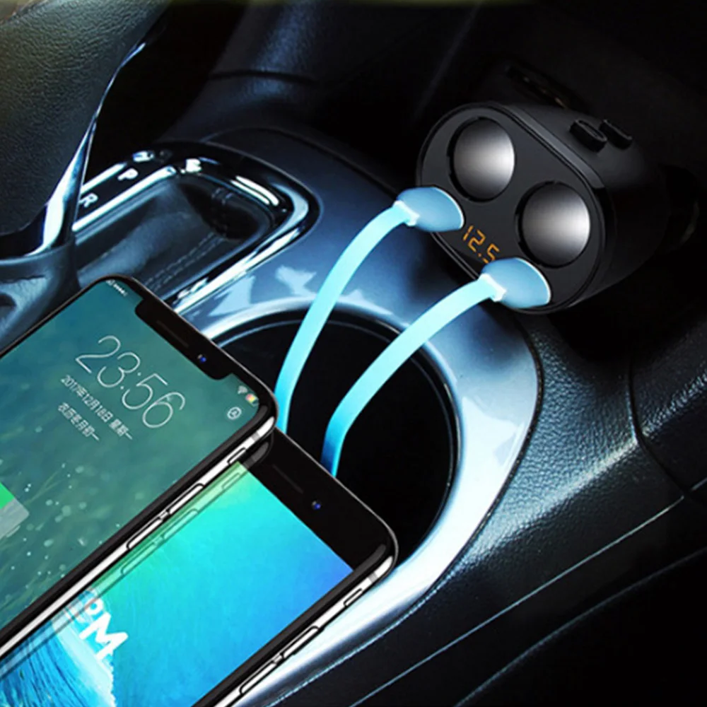 Разветвитель автомобильного прикуривателя 2 порта 12-24 В | Автомобили и мотоциклы