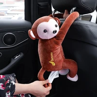 cute tissue box holder cartoon monkey napkin dispenser car hanging paper napkin box car supplies interior accessories