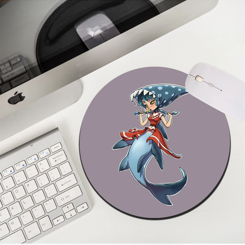 

MRGLZY Multi-size Kawaii Mermaid Pattern Small Mouse Pad Office MousePad Natural Non-slip Rubber PC Gaming Accessories Desk Mat
