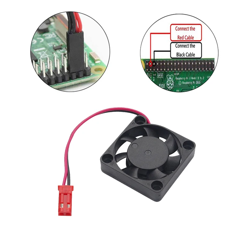 

5Pcs Raspberry Pi Cooling Fan 5V 2P Brushless CPU Fan Cooler for Raspberry Pi 4 3 Model B Pi 3 B+ for Orange Pi PC Retroflag Box