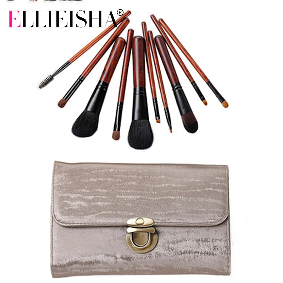 ELLIEISHA розовые кисти для макияжа набор профессиональных натуральных кистей из