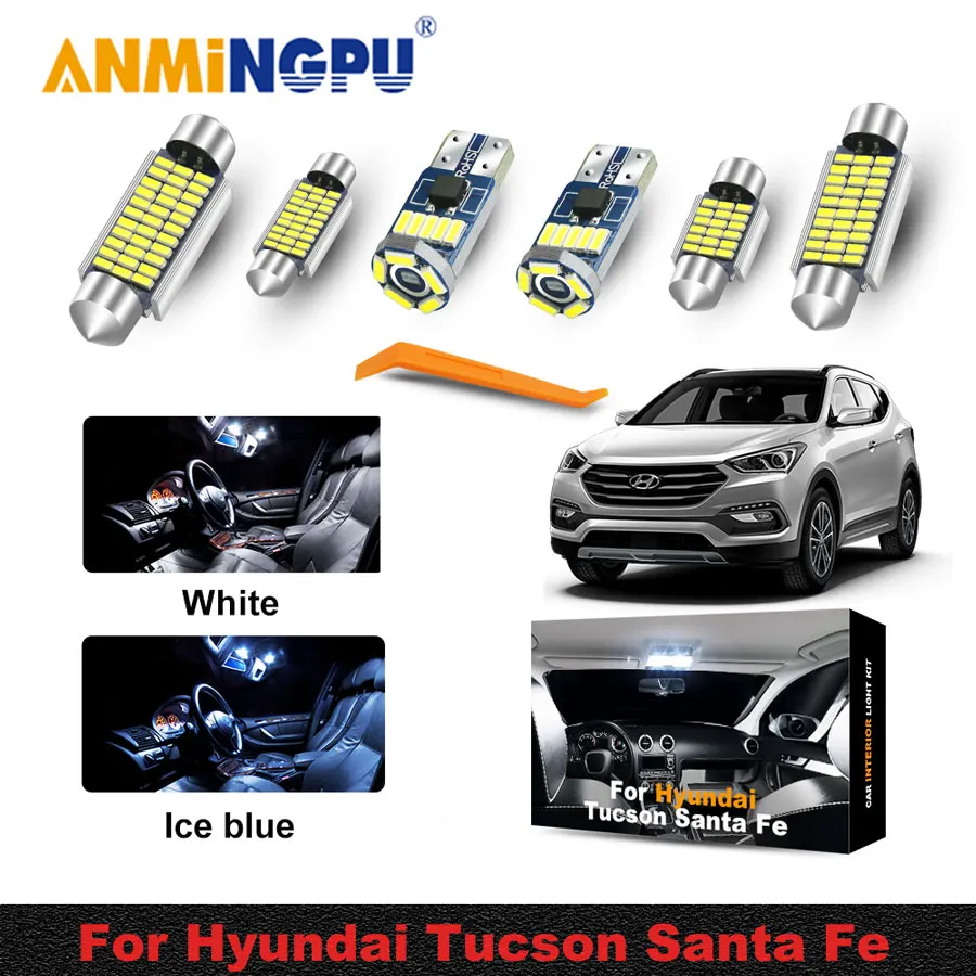 Светодиодный интерьер для Hyundai Tucson Santa Fe i10 i20 i30 i40 ix20 ix35 ix55 автомобильный Canbus карта