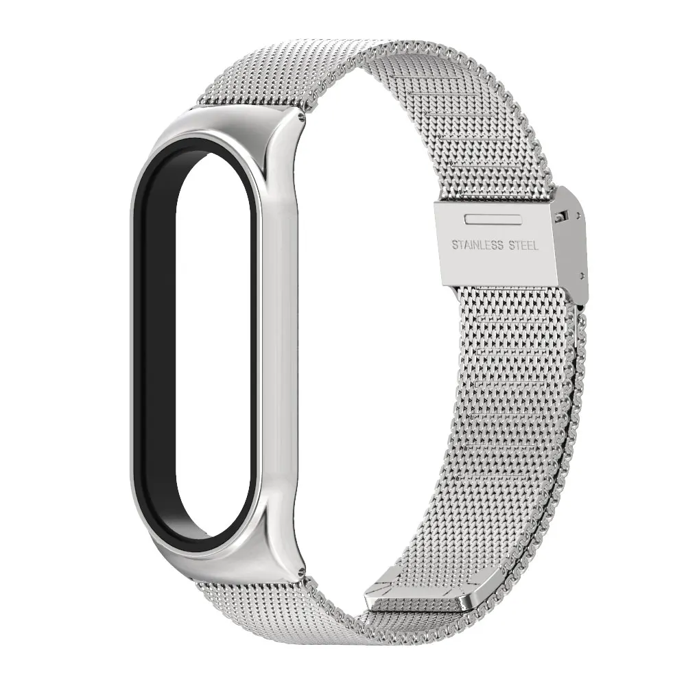 Металлический ремешок для Mi band 5 6 браслет с NFC Xiaomi Band 4 глобальный 3 стальной |