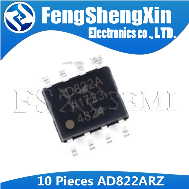 10pcs/lot AD822 AD822ARZ AD822A AD822AR SOP-8 Single-Supply Rail-to-Rail Low Power FET-Input Op Amp IC | Электронные компоненты