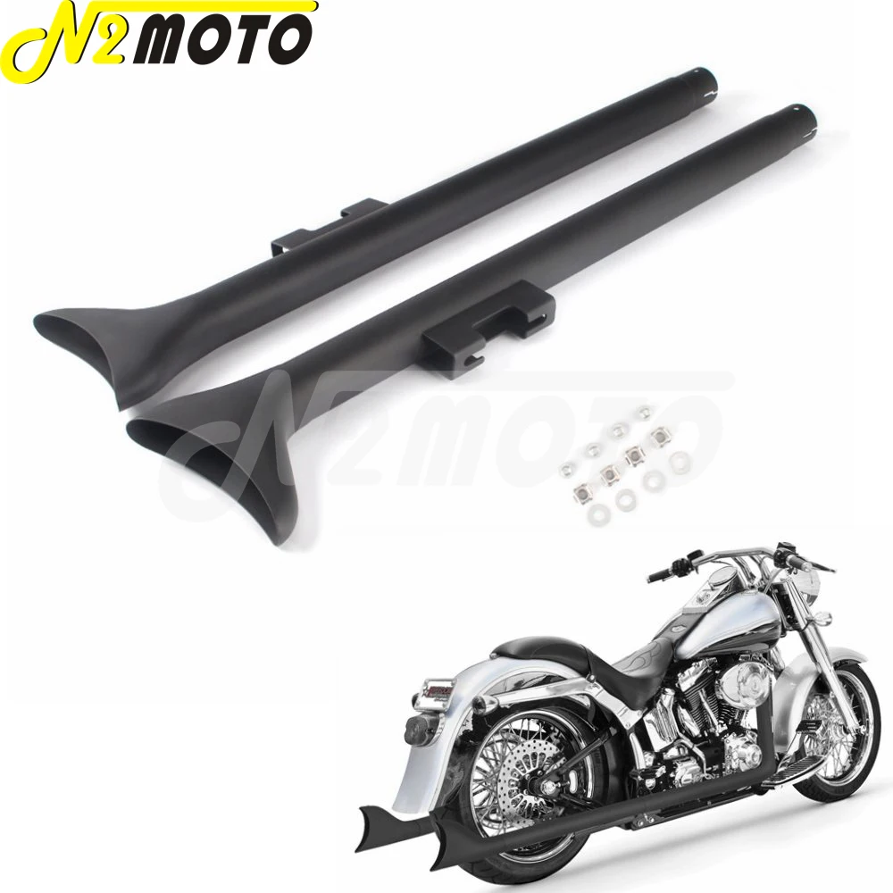

33 "стальной удлинитель рыбьего хвоста для мотоцикла глушитель для Harley Touring Street Electra Road Glide Road King Baggers 95-2016