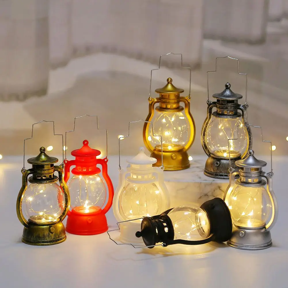 New Energy-Saving Holiday Desktop Hanging Bar Night Light Halloween Decorative Led Small Home Party Retro Lantern Oil Lamp | Дом и сад