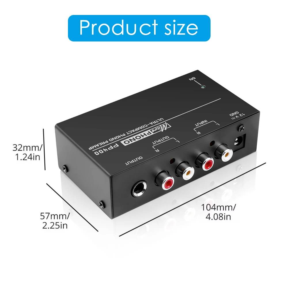 Kebidumei горячий ультра-компактный Phono предусилитель с RCA 1/4 дюйма поддержка TRS