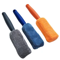 microfiber long handle tire brush car cleaner small brush plating wheel hub brush car wash paint care auto cleaning tool