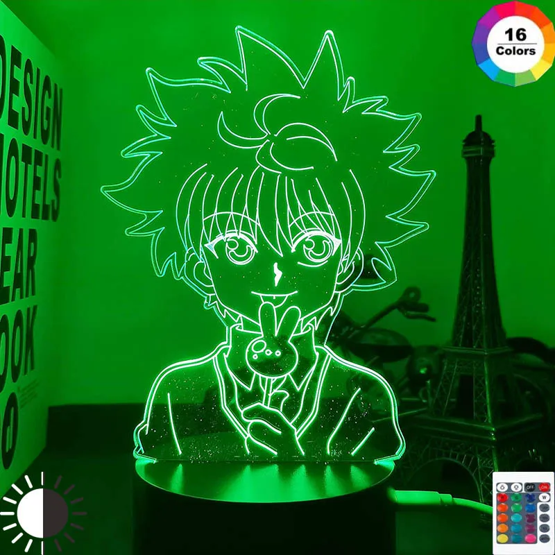 3d светодиодный светильник kilua Hunter X ночник для спальни милый акриловый подарок на