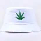 Панама с Кленовым листом для мужчин и женщин, повседневная хлопковая шляпа с вышивкой, в стиле хип-хоп, с широкими полями, летняя