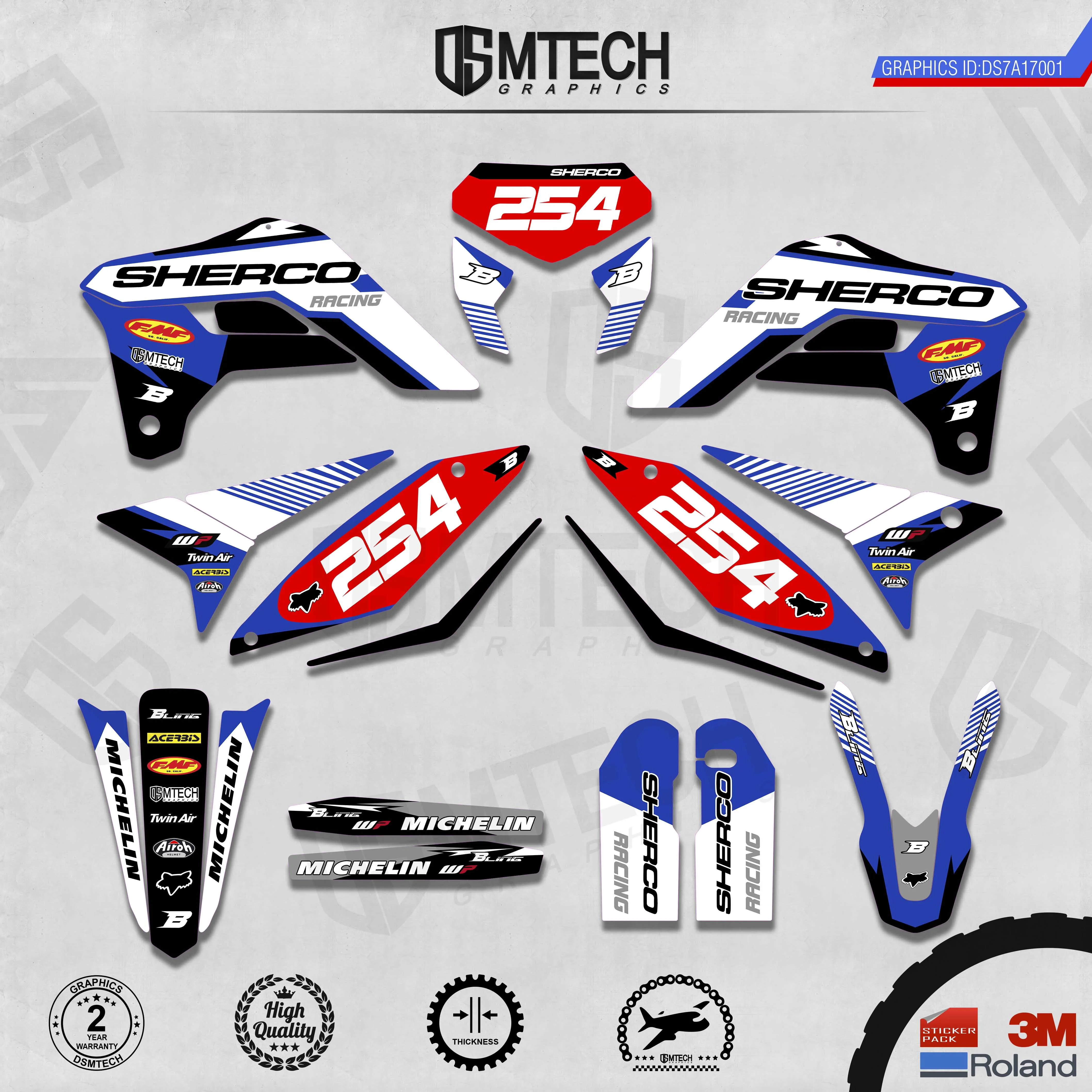 DSMTECH  Custom Team Graphics Decals 3M Stickers Kit For SHERCO Sticker 2017 2018 2019 2020  SE SEF  001