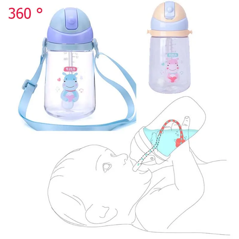 Вращающаяся на 360 градусов детская обучающая Питьевая чашка с двойной ручкой