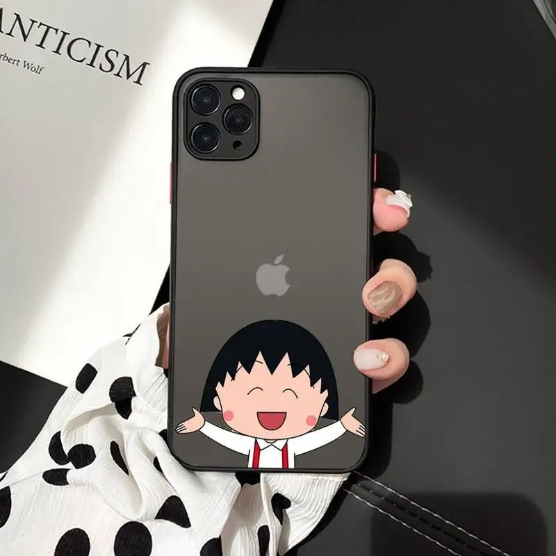 

Chibi Maruko-chan Phone Cases matte transparent For iphone 7 8 11 12 plus mini x xs xr pro max cover