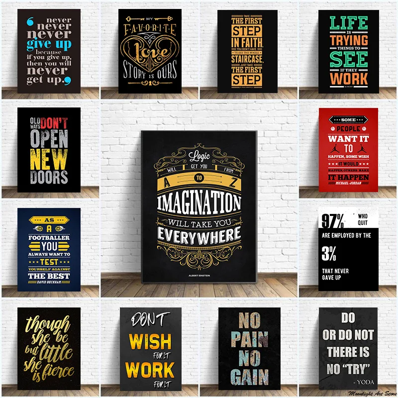 

Modern Motivational Quote Poster Prints Office Wall Decor Entrepreneur Inspirational Canvas Painting Print Pictures Home Cuadros