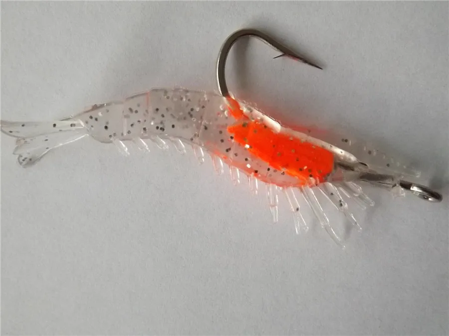 1 шт. мягкие приманки креветки 60 мм/3g Силиконовые Рыболовные принадлежности Лодка