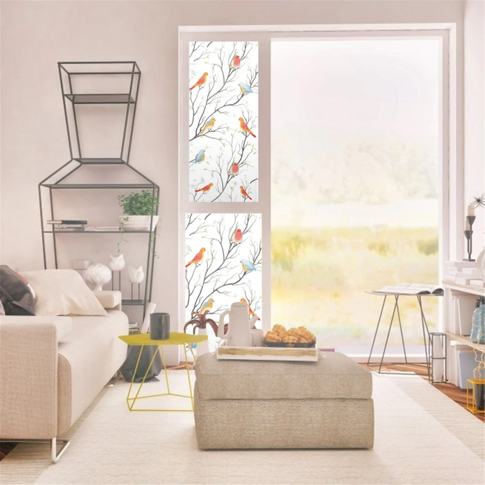 Неклейкие цветные настенные наклейки с птицами декоративные съемные