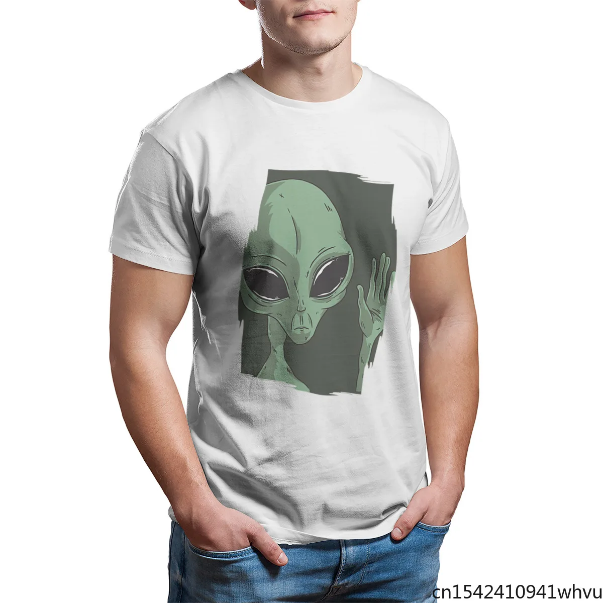 

Alien Waving Pattern Short Sleeves Unisex Summer O-neck Casual Men T-shirt M-5XL