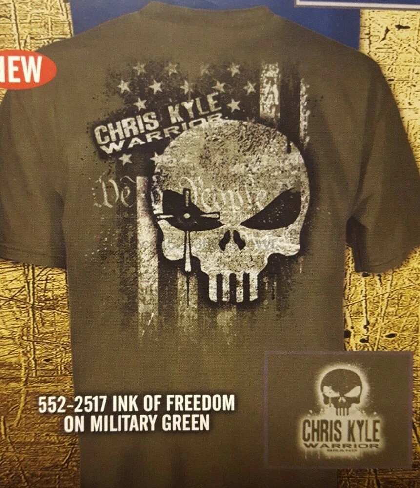 

Chris Kyle Frog Foundation Skull Ink of Freedom Military Green T-shirt L 3X