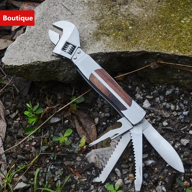XLTOWN Multi-function wrench screwdriver tool combination folding knife file opener household gadget combinatio | Инструменты