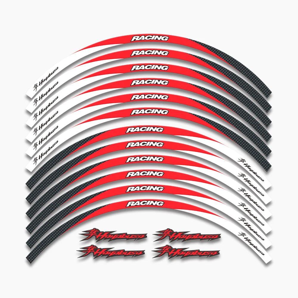 12 полосок для мотоцикла наклейки Светоотражающие Водонепроницаемые на колеса