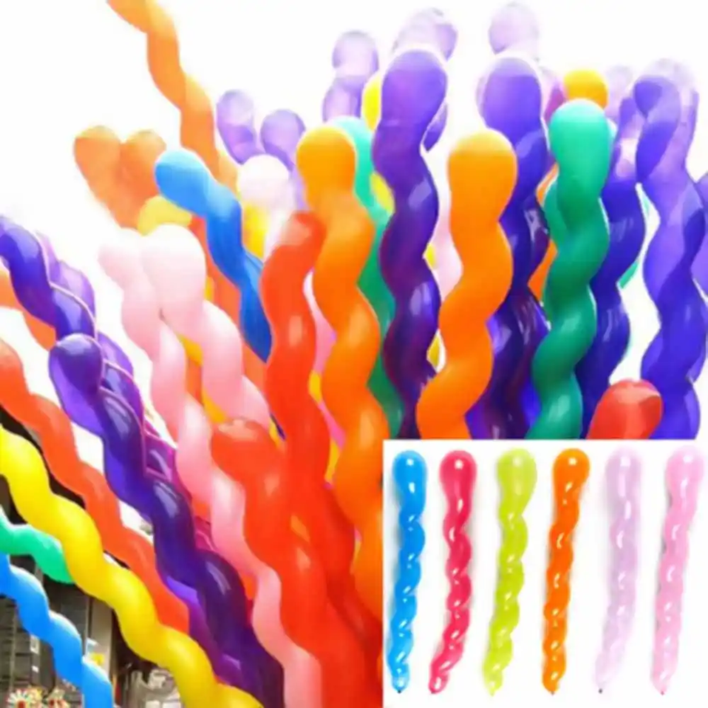 100 шт./упак. Новая мода Спираль воздушных шаров из латекса Mix Цвет одежда для