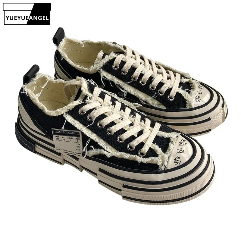 Женские парусиновые кроссовки на платформе Осенние повседневные с принтом