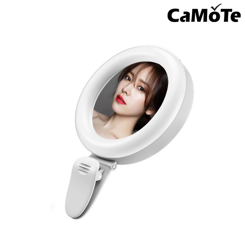 Портативный светодиодный кольцевой светильник лампа с USB зарядкой для селфи