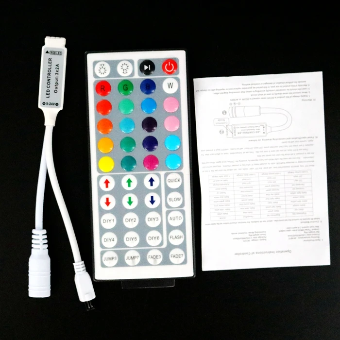 Контроллер RGB для светодиодов 12 В постоянного тока 6 А 44 клавиши миниатюрный ИК