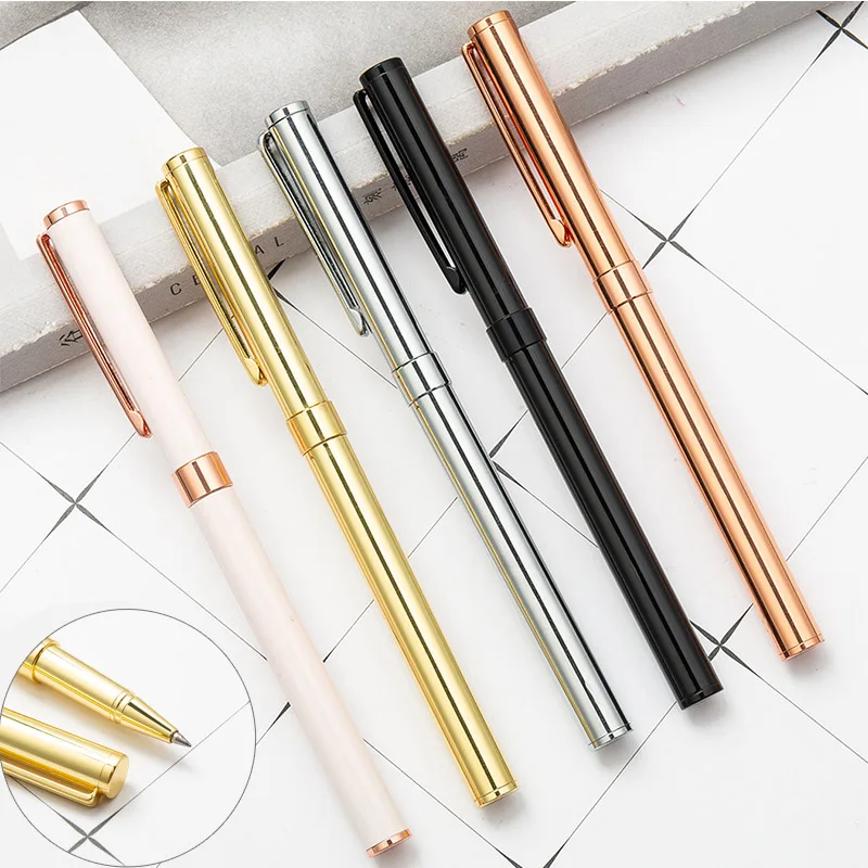 Женская шариковая ручка 0 5 мм из розового золота принадлежности для письма школы