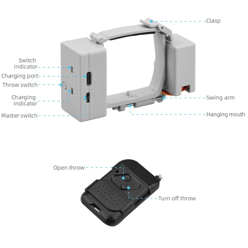 

Airdrop System for DJI- MINI 2/MAVIC MINI Drone Wedding Proposal Delivery Device Dispenser Thrower Air Dropping Transport Gift