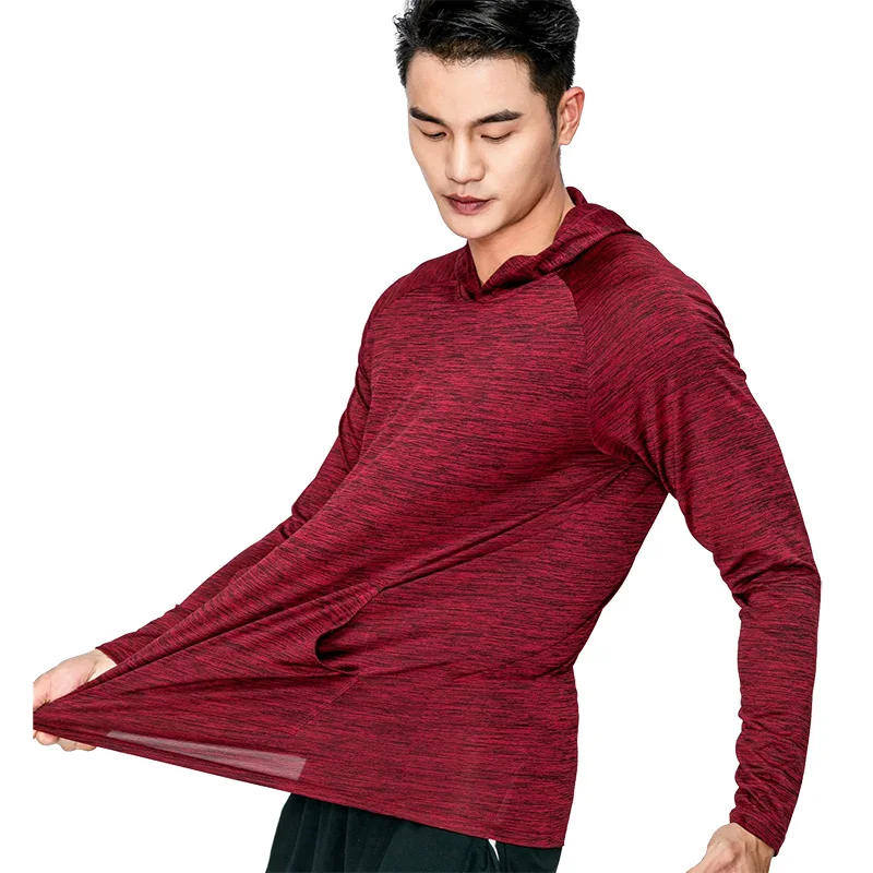 Толстовка мужская с капюшоном быстросохнущая дышащая Спортивная одежда для бега