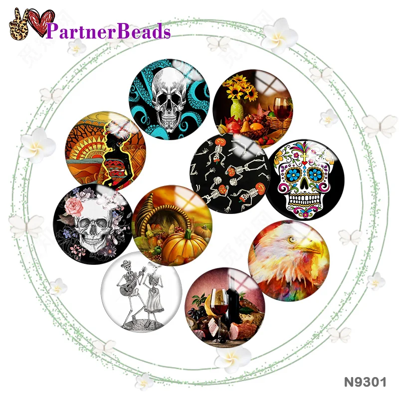 

Круглый стеклянный кабошон с тыквой, 12 мм/18 мм/20 мм/25 мм