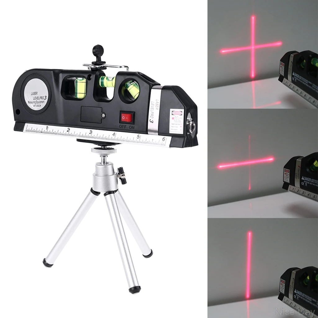 Lasers Level Levelling 2 Lines Nivel Laser Professional Horizon Vertical Ruler Multipurpose Measure Aligner Bubbles | Инструменты