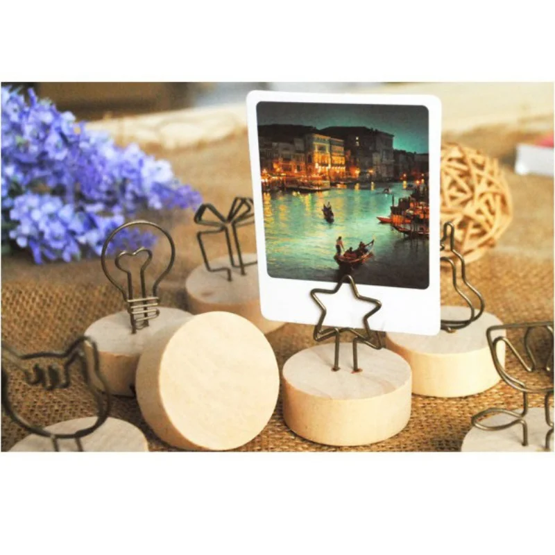 1 шт. ZAKKA ветер круглое дерево кованое железо зажим для заметок визитница папка