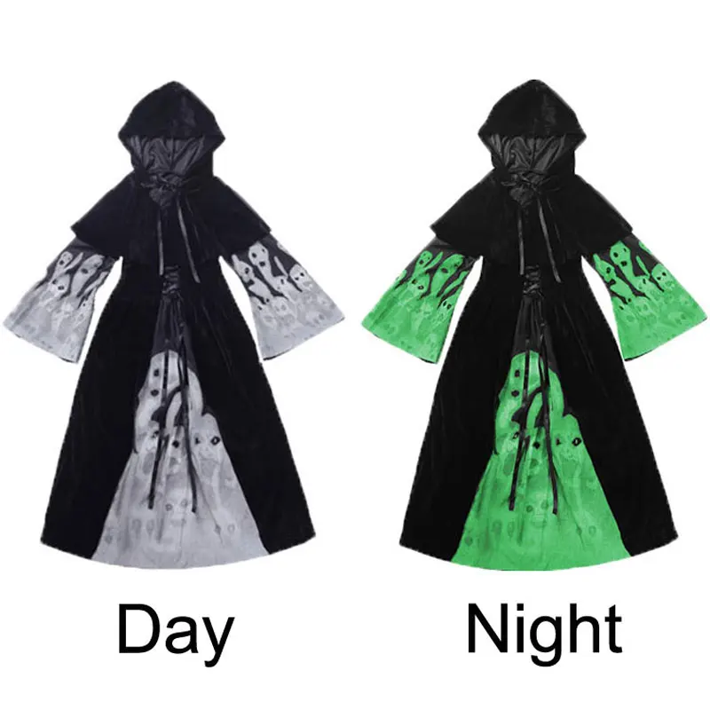 Kids Light Glowing Forsaken Souls Costume for Girls Grim Reaper Costumes Halloween |