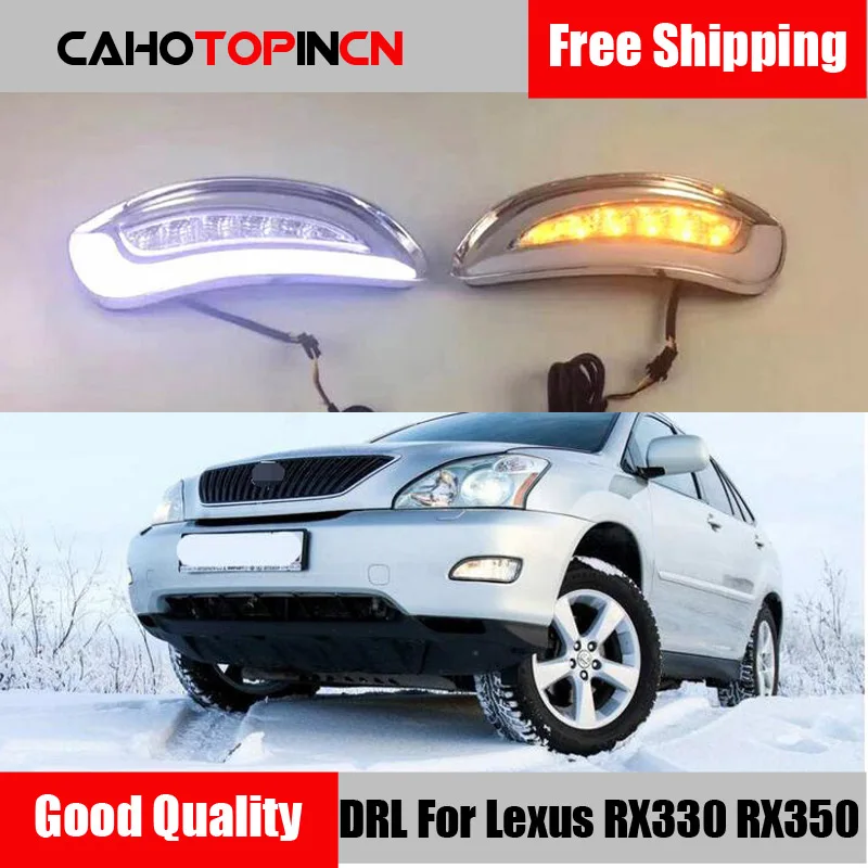 Для Lexus RX330 RX350 2003 2004 2005 2006 2007 2008 2009 светодиодный DRL Габаритные огни светодиодные противотуманные лампы с сигнала поворота стиль реле