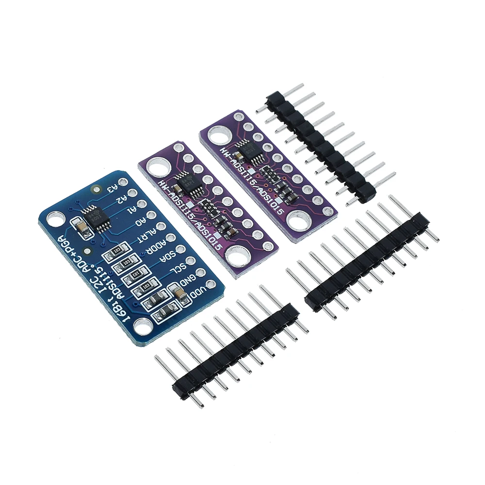 16-битный I2C ADS1115 ADS1015 модуль ADC 4 канала с усилителем Pro Gain от 2 0 в до 5 В для Arduino RPi -