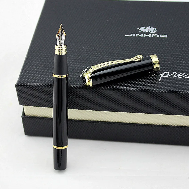 JINHAO Ручка для каллиграфии перьевая ручка канцелярские принадлежности Школьные офисные принадлежности Роскошный бренд милые металлические чернила для письма подарочные ручки MONTE - Цвет: W