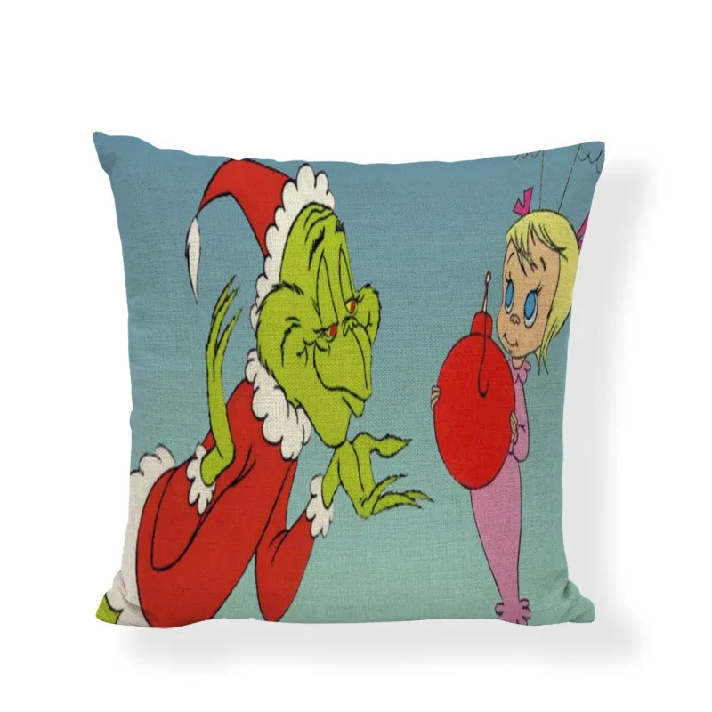 Наволочка для подушки с забавным мультяшным рождественским рисунком