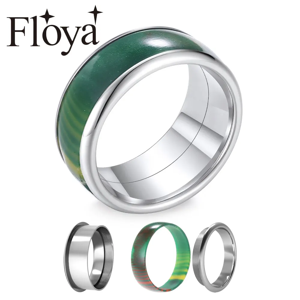 

Floya Pave Turning Ring Stackable Bausatz Stainless Steel Various Romantic Wedding Band Ring Bague Mujer