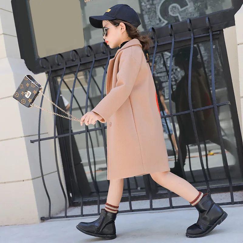 2020 новое зимнее пальто для девочек плотное детское шерстяное трендовая детская