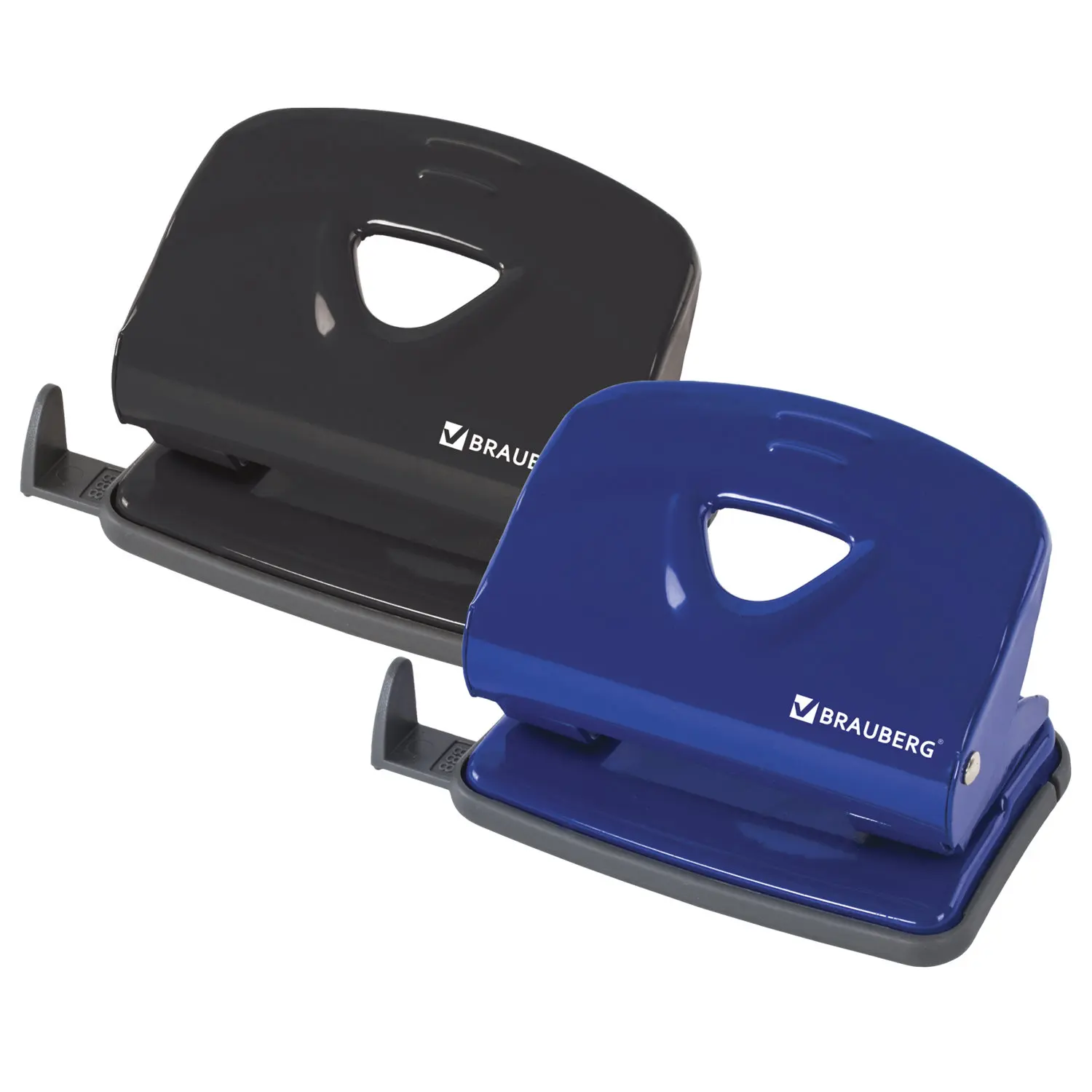 Дырокол металлический BRAUBERG &quotUniversal+&quot до 20 листов ассорти (синий/черный) 222525 |