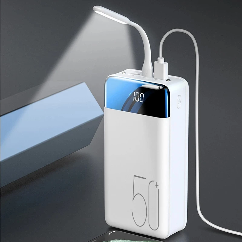 Портативное зарядное устройство 100000 мАч портативное быстрое 3 USB Внешнее для