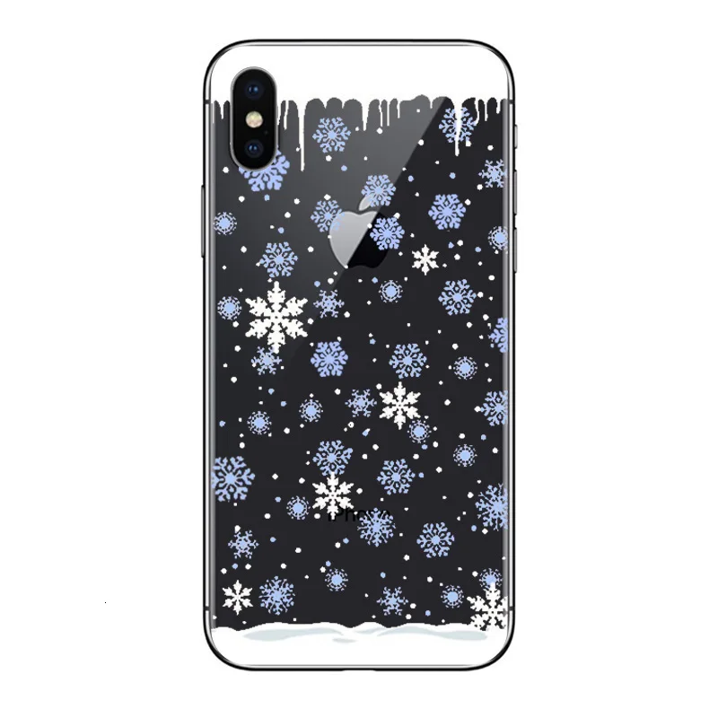 Christmas New Year Cover For iPhone 11 Max Pro XR 8 7 6 6S 5S Plus Cartoon Santa Claus Elk Phone Case For iPhone 11Pro X XS Max
