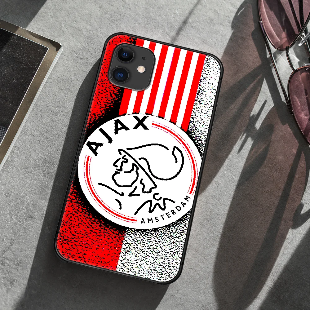 

football Ajax Team Phone Case Cover Hull For iphone 5 5s se 2020 6 6s 7 8 12 mini plus X XS XR 11 PRO MAX black Coque Fashion